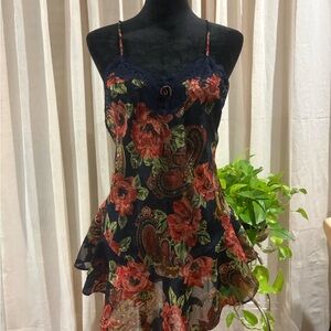 Gold Label Victoria’s Secret Paisley Camisole Slip Dress